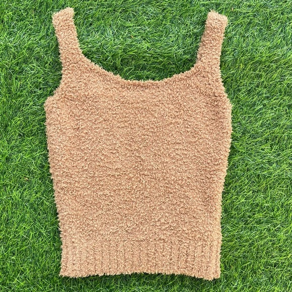 • Skims • Cozy Knit Tank Top Scoop Neck Camel Brown XXS/XS Women’s Casual - Picture 2 of 7